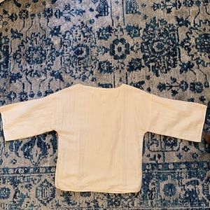 Anokhi India brand cream boat neck top